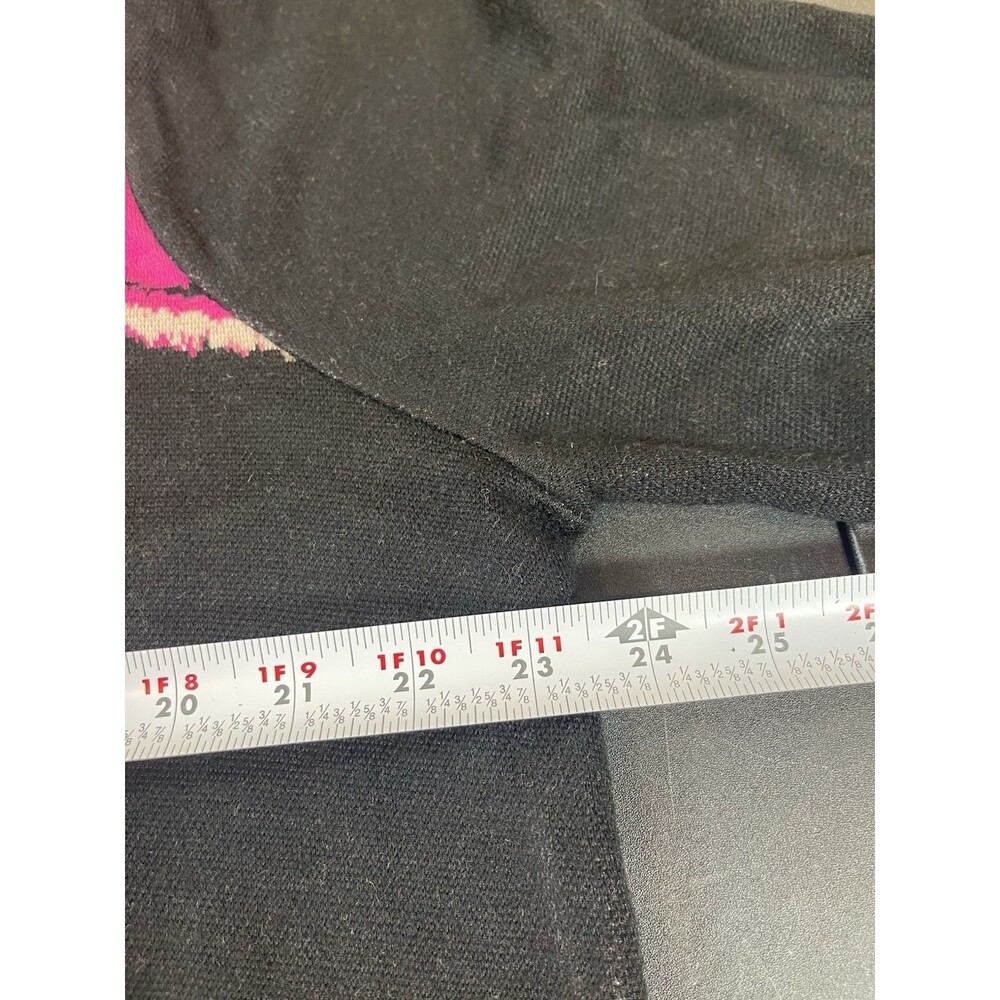 Chico’s Travelers Dark Floral Cardigan Womens 4 XL Black Pink Open Front Duster - Picture 11 of 13